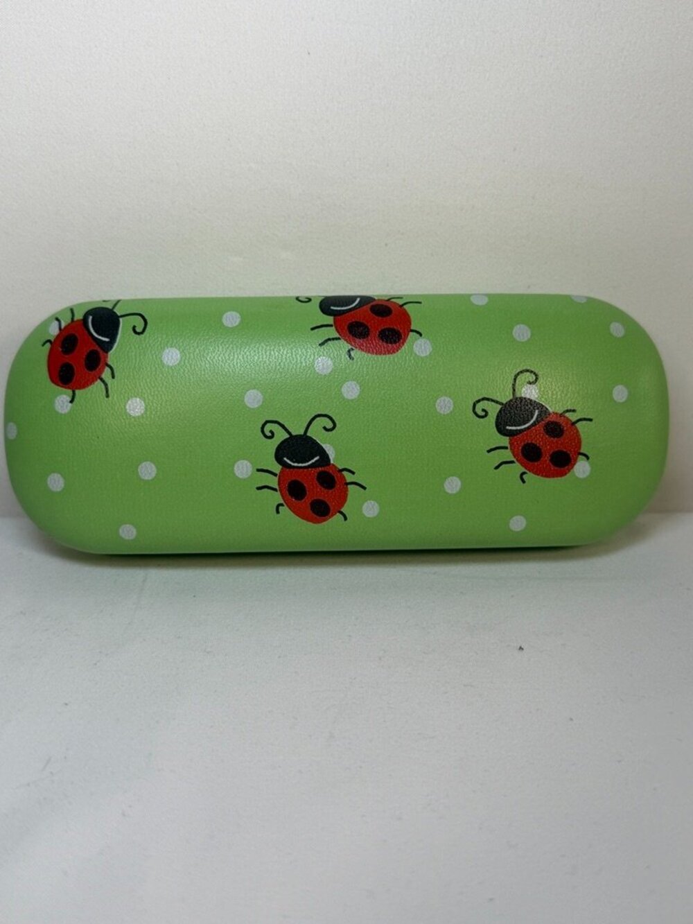 Vintage Ladybug Glasses Sunglasses Hard Clamshell Green Case - Picture 3 of 9